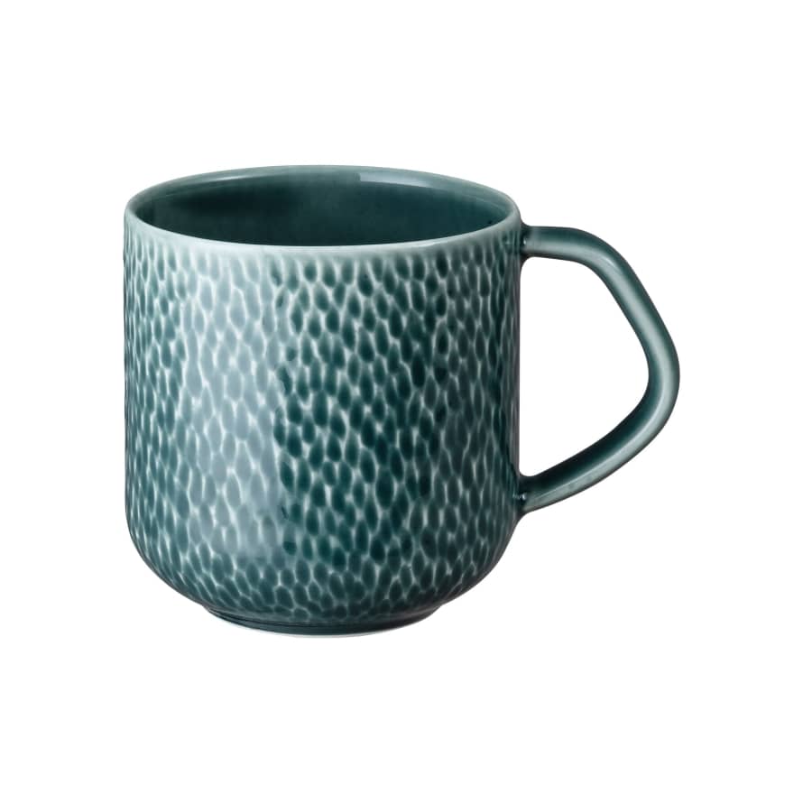 Denby Pottery Carve Green Porcelain Mug Large 400ml