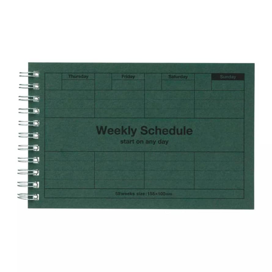 Marks Inc Weekly Schedule - Dark Green
