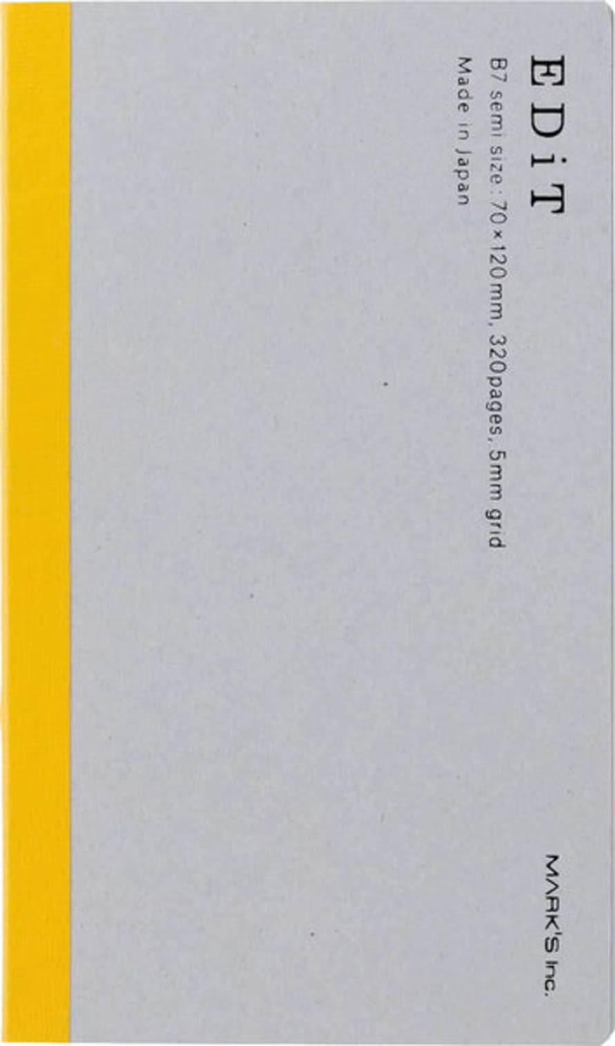 Marks Inc B7 Edit Grid Notebook - Yellow