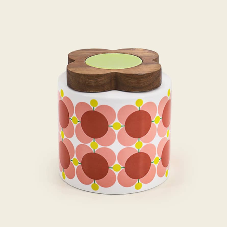 Orla Kiely Ceramic Storage Jar - Atomic Flower Bubblegum
