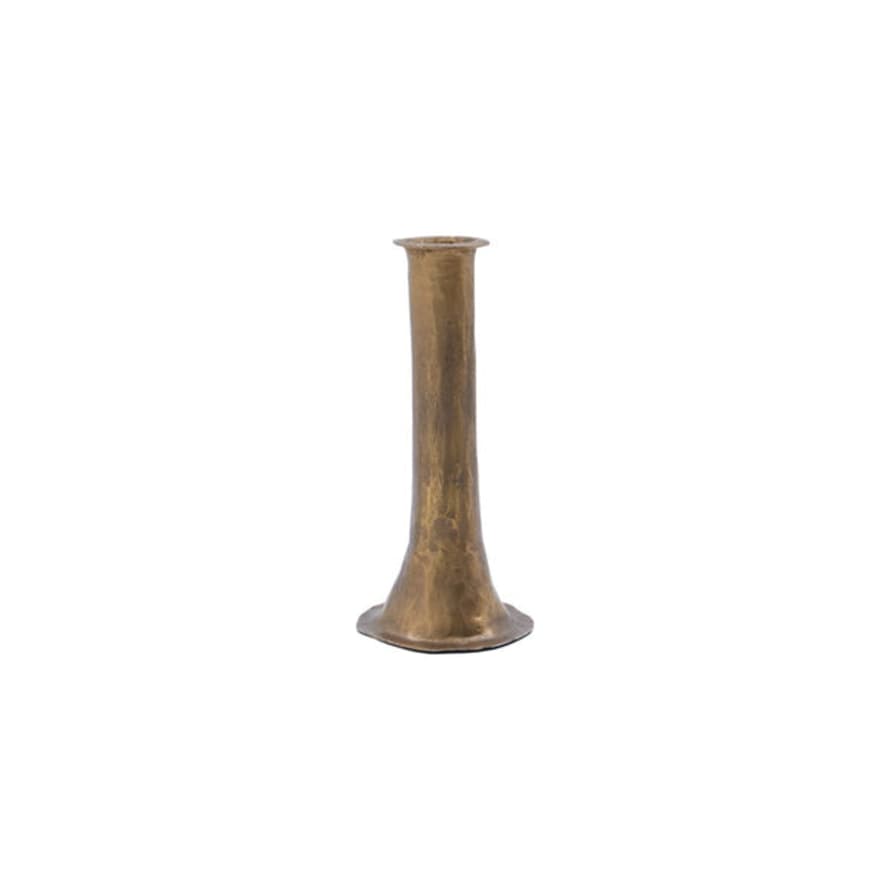House Doctor Aged Gold Candle Holder - Tall