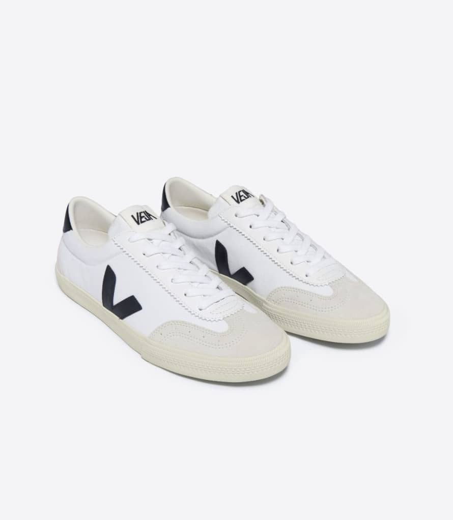 Veja White and Black Canvas Volley Shoes UNISEX