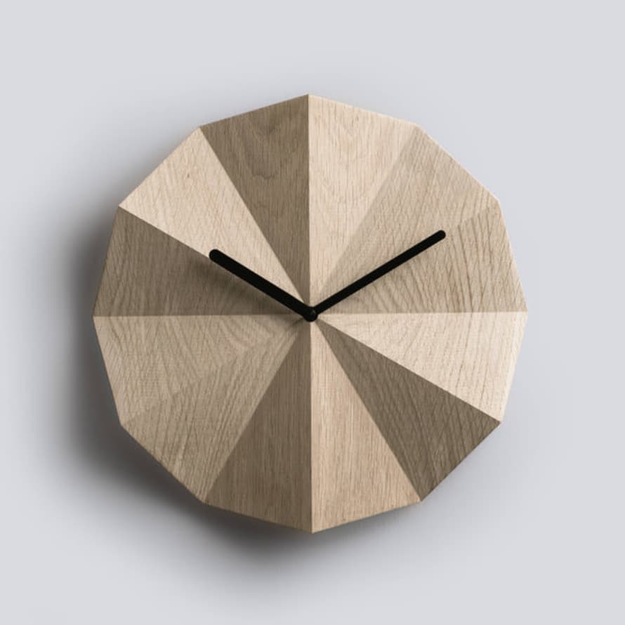 Lawa Design Delta Clock Oak, Timeless Gift For Father's & Mother's Day