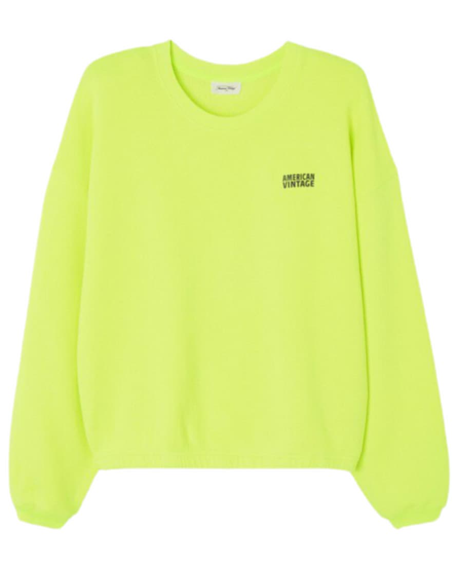 American Vintage Izubird Sweatshirt Neon Yellow