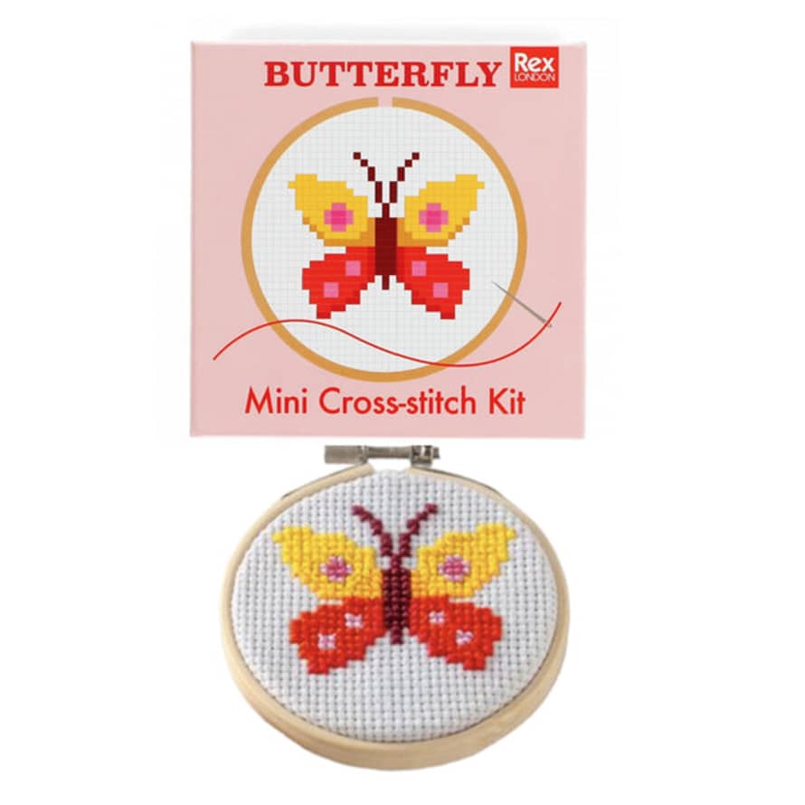Rex London Mini Cross Stitch Butterfly