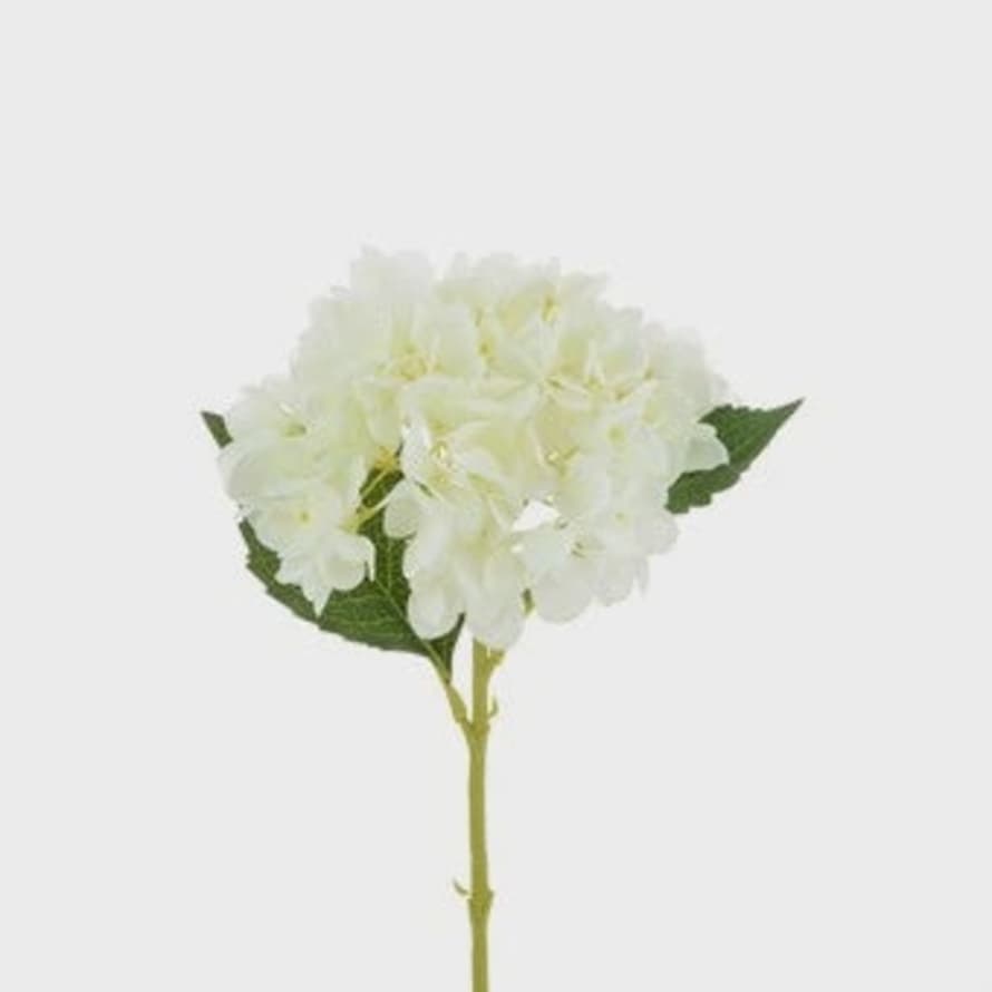 Floral Silk White Hydrangea Stem 