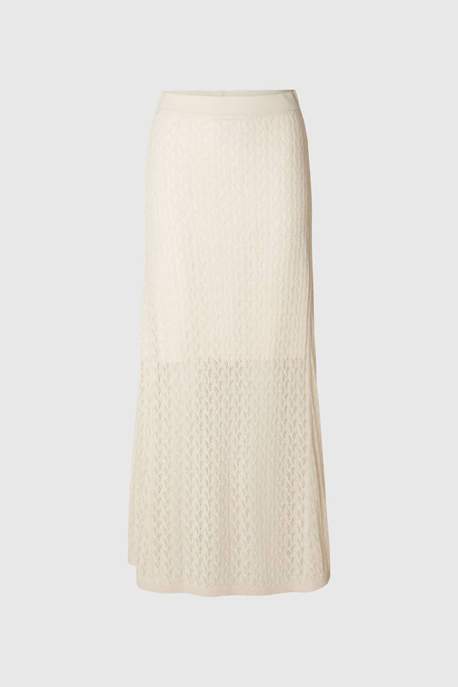 Selected Femme Birch Agny Long Knit Skirt