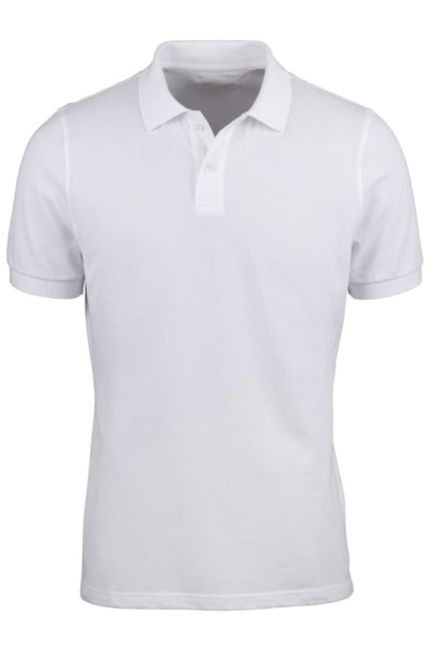 Stenstroms - White Cotton Pique Polo Shirt 4401252401010