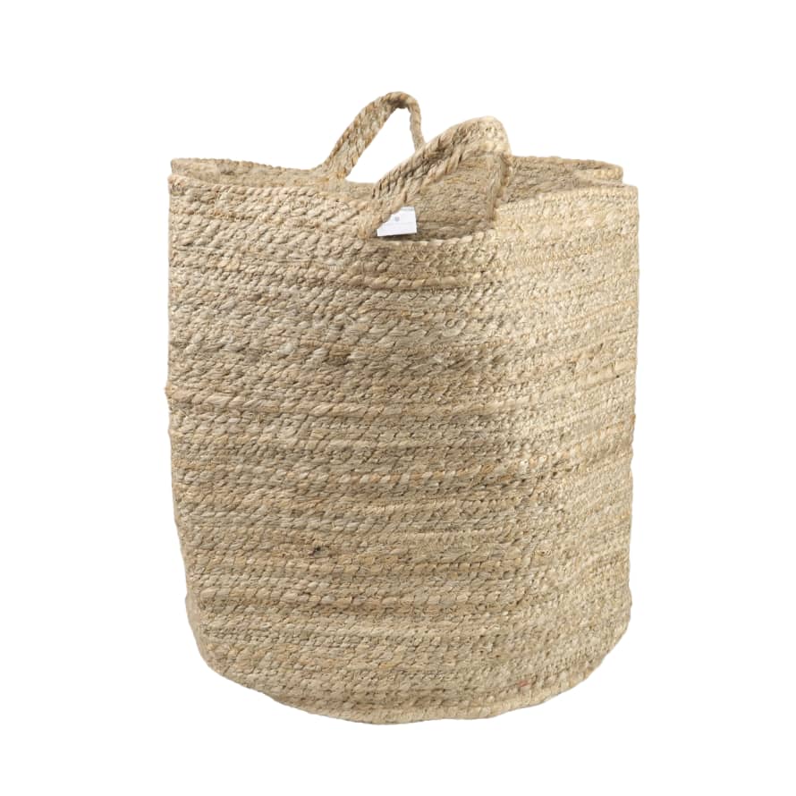 Grand Illusions Jute Basket With Handles