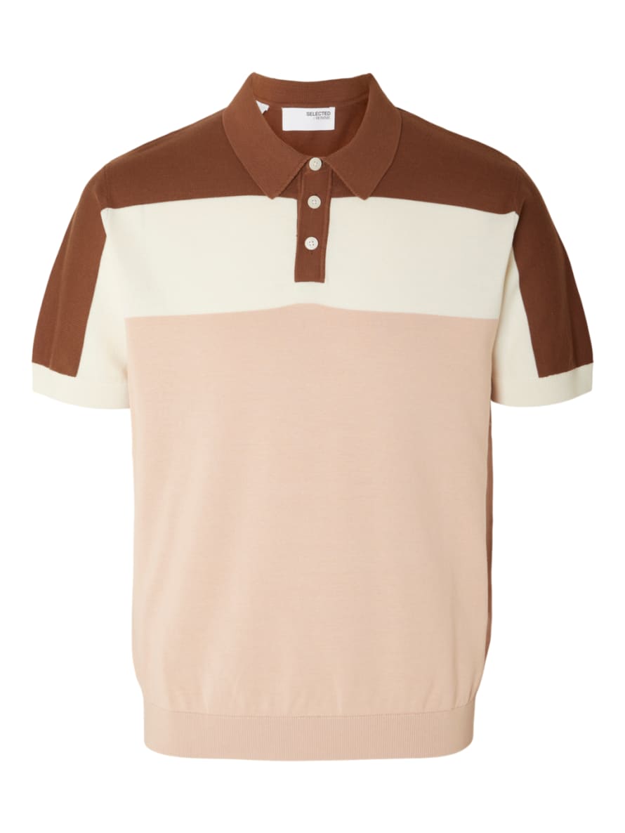Selected Homme Mattis Ss Knit Block Polo