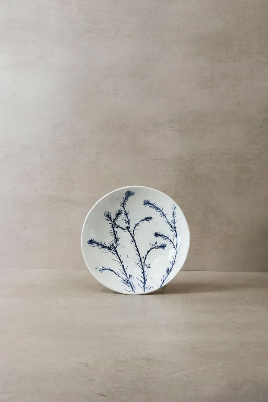 botanicalboysuk Cobalt Blue Fynbos Ceramic Plate - N°5