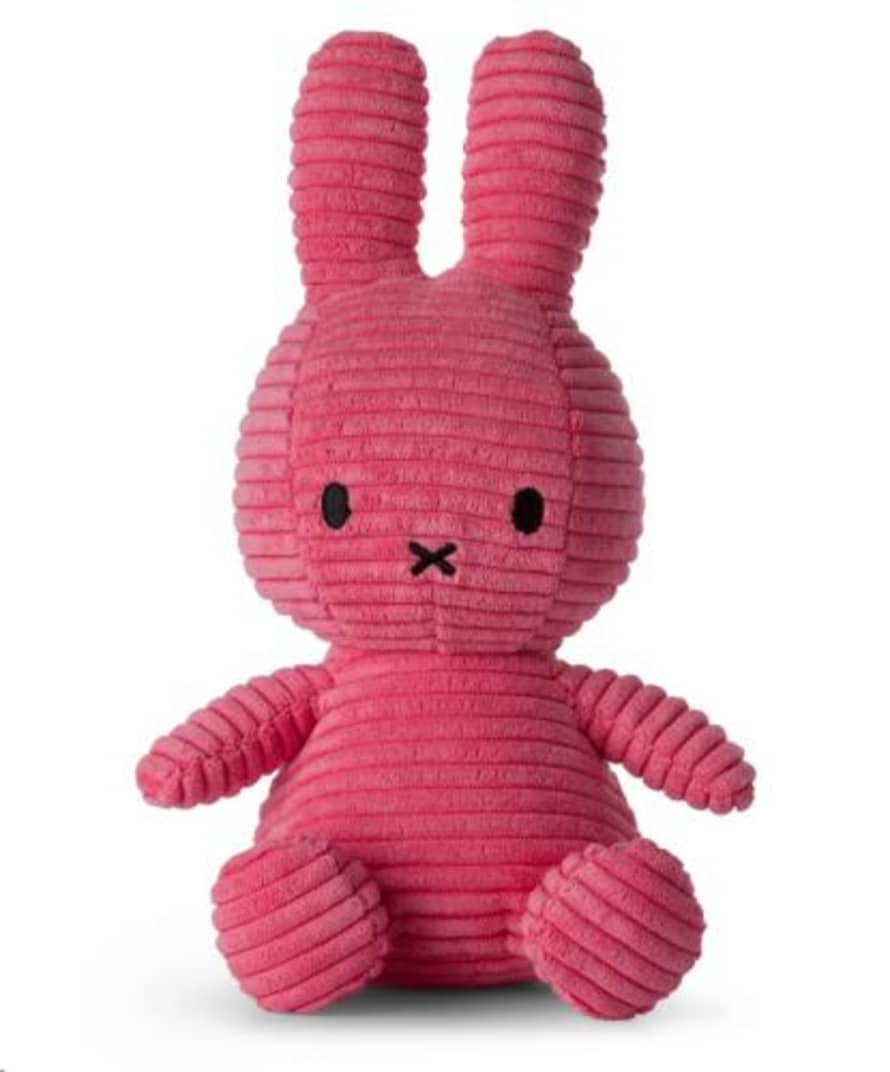 Miffy Sitting Corduroy Soft Toy In Bubblegum Pink (23cm)