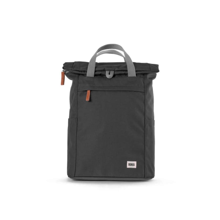 ROKA Finchley A Small Recycled Canvas Backpack - Carbon