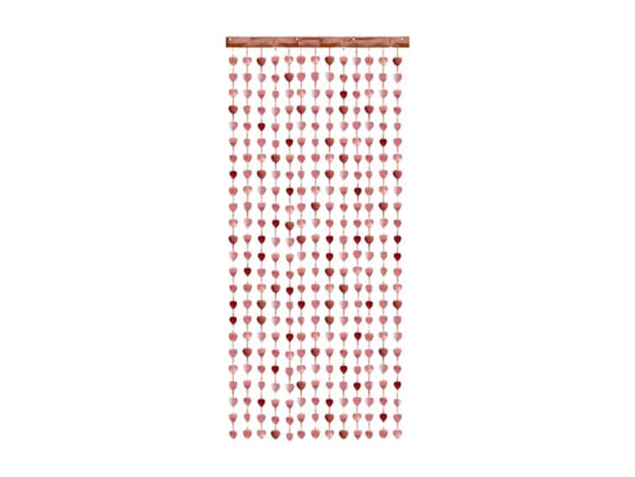 Unique Party Curtain - Hearts, Rose Gold, 100x245cm