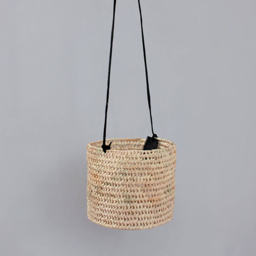 Bohemia Small Open Weave Hanging Plant Basket