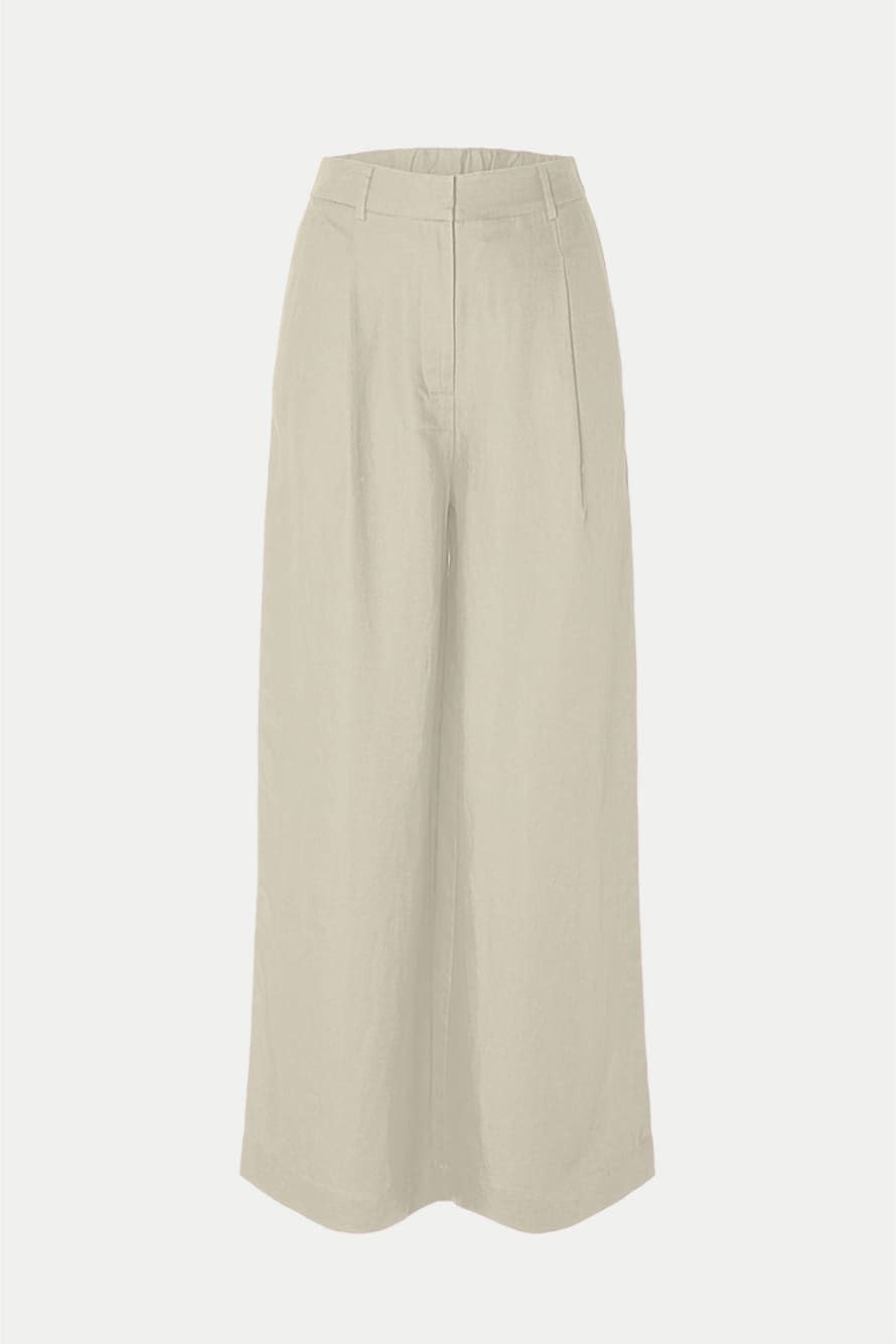 Selected Femme Sandshell Lyra Wide Linen Pants