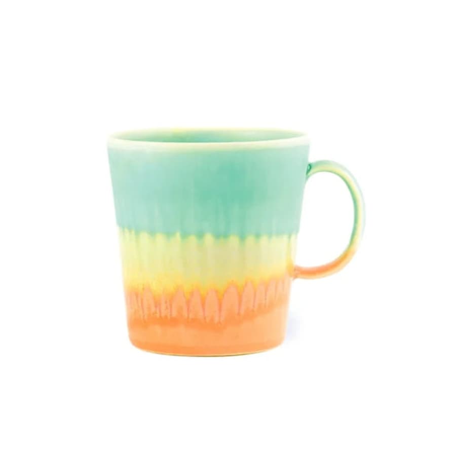 SGW Lab Multicoloured Porcelain Mug - Orange / Turquoise