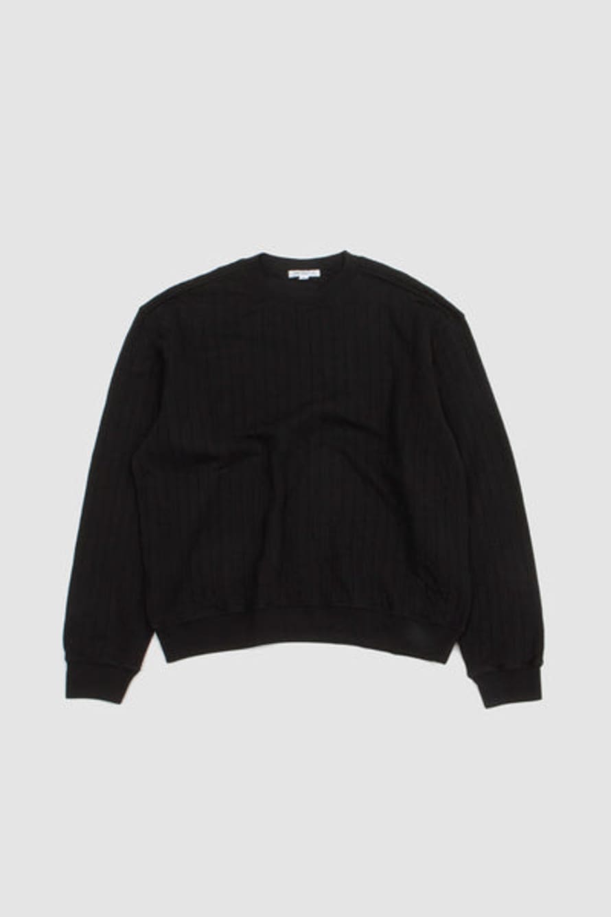 Lady White Co. Quilted Crewneck Black