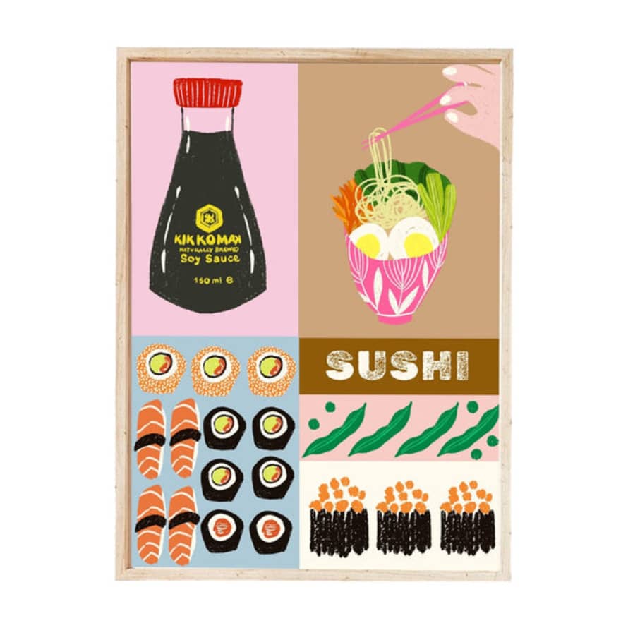 Carole Hillman Print A4 Sushi Time