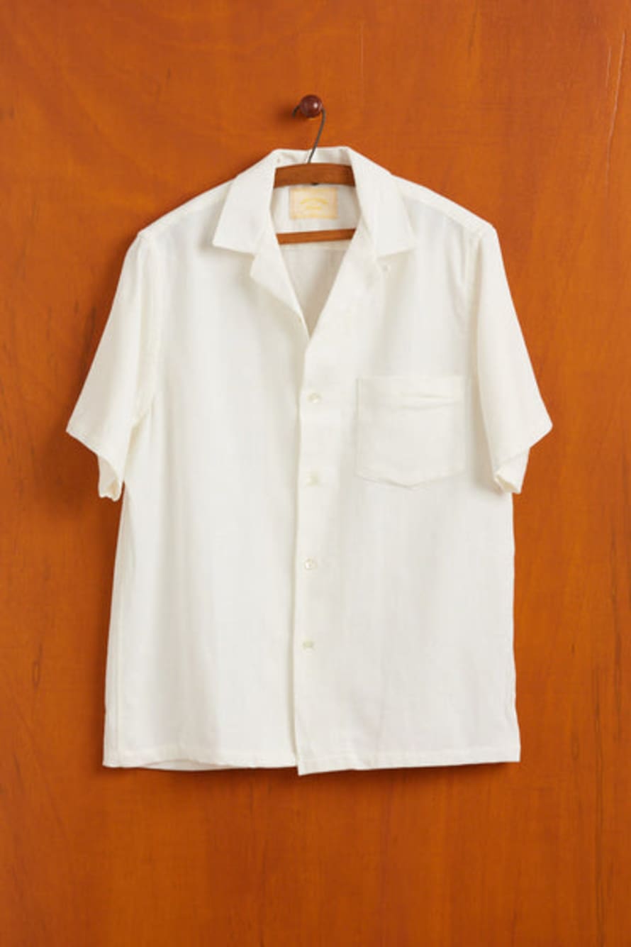  Portuguese Flannel Pique Shirt White