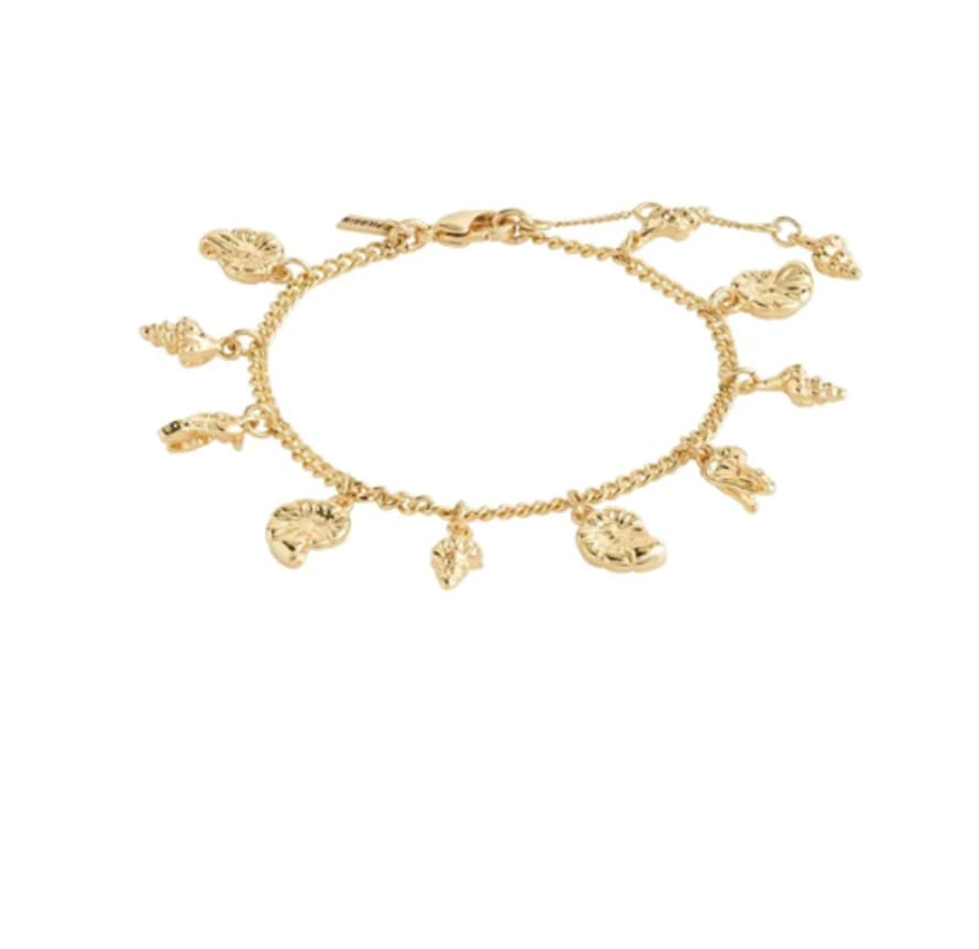 Pilgrim - Sea Gold Plated Charm Bracelet