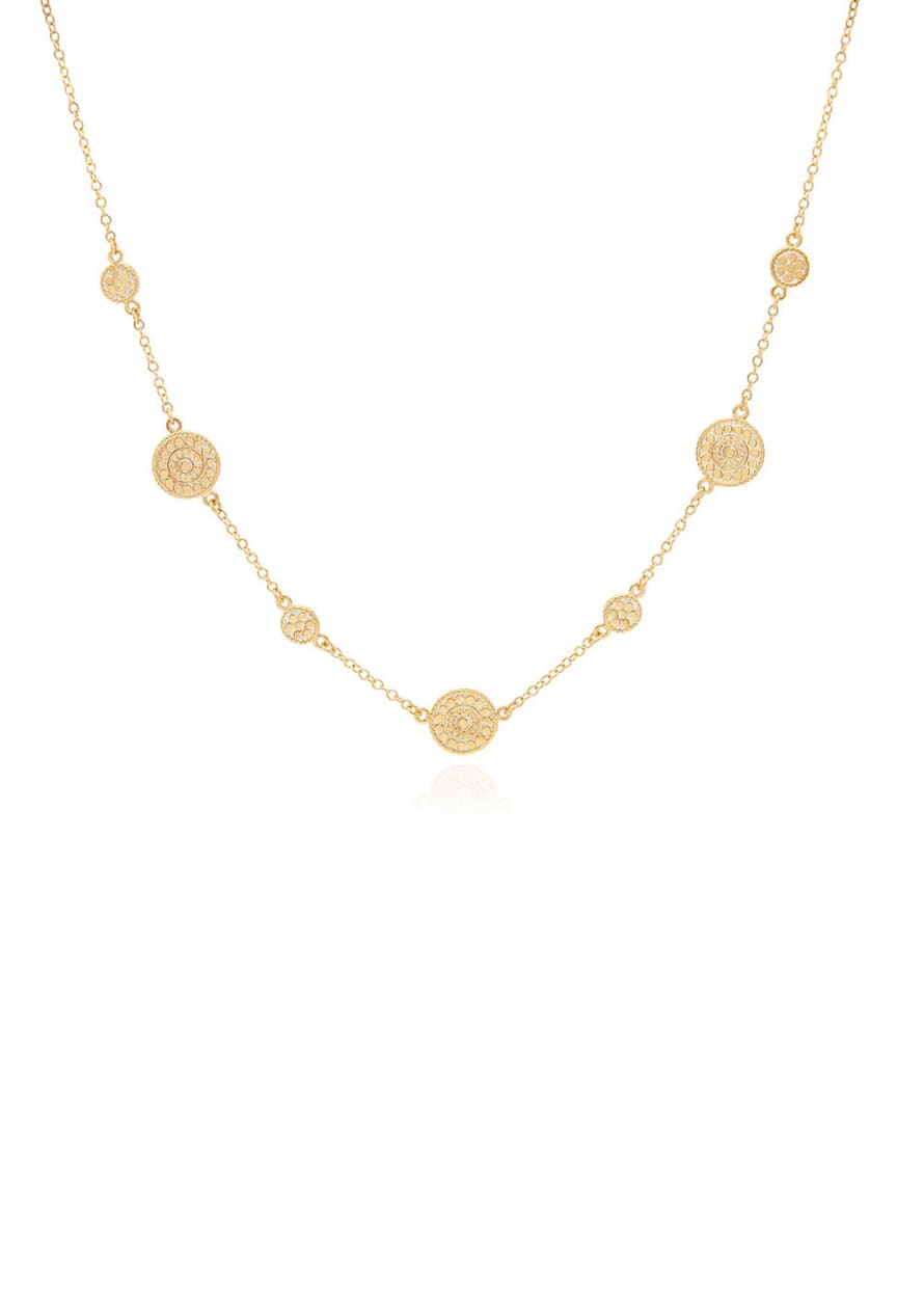 Anna Beck Contrast Dotted Station Collar Necklace - Gold