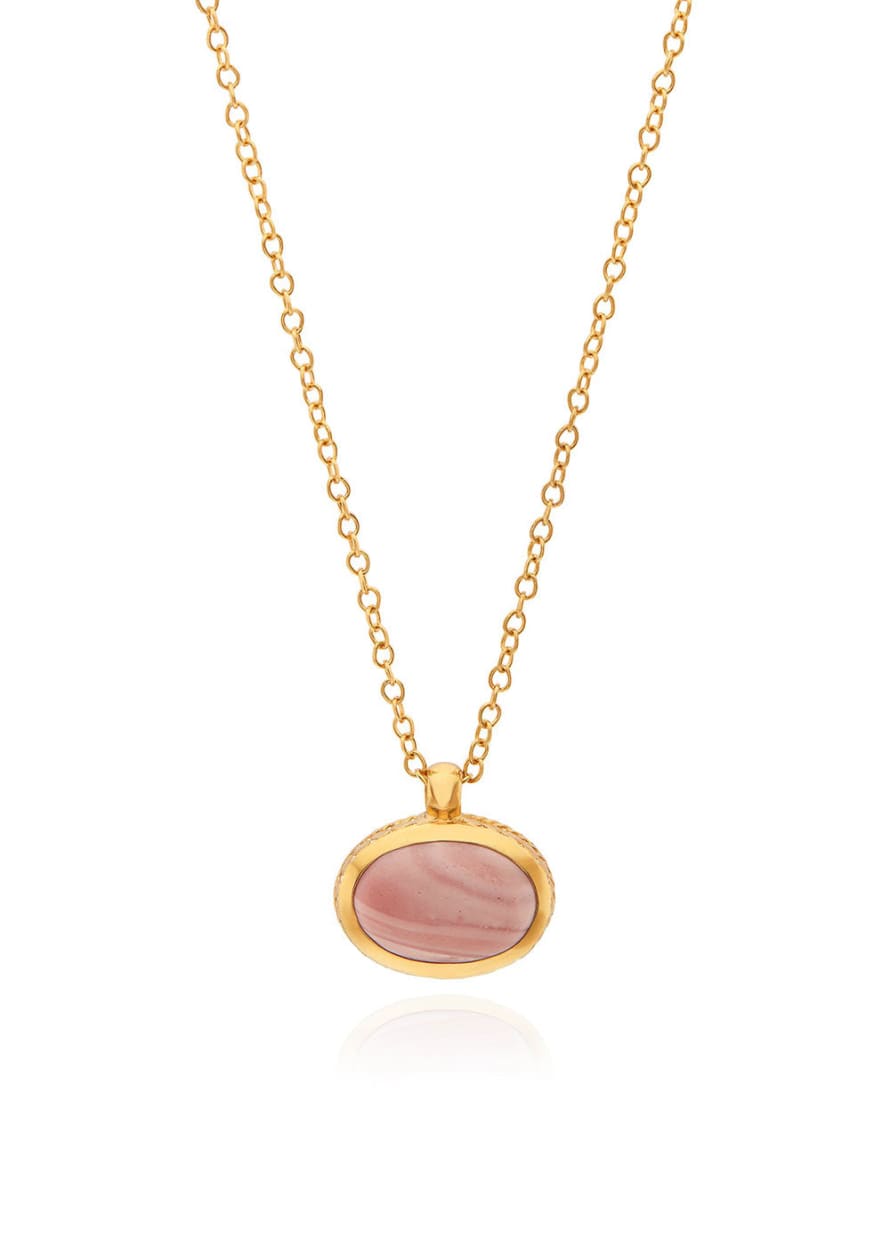 Anna Beck Small Pink Opal Pendant Necklace