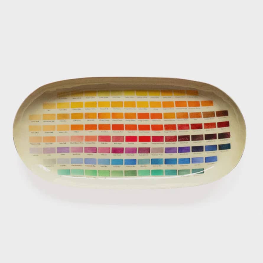 Roomy Town Enamel Printed Tray - Nomenclature Of Colors