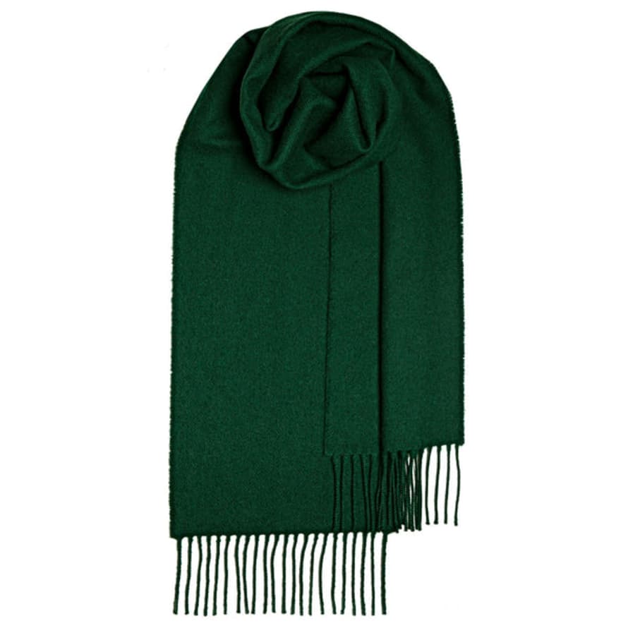 Lochcarron of Scotland Bowhill Lambswool Scarf - Bottle Green Plain