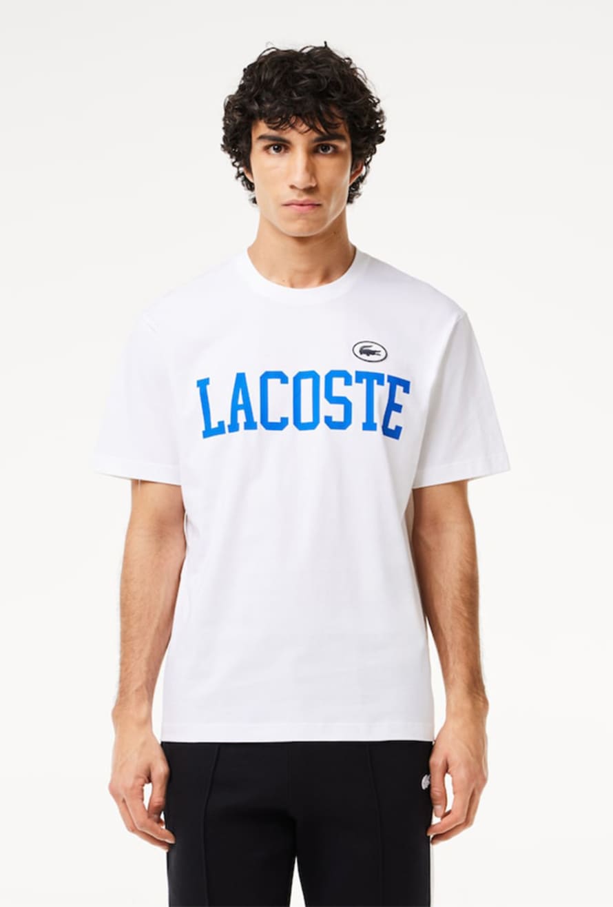 Lacoste Lacoste Men's Cotton Contrast Print And Badge T