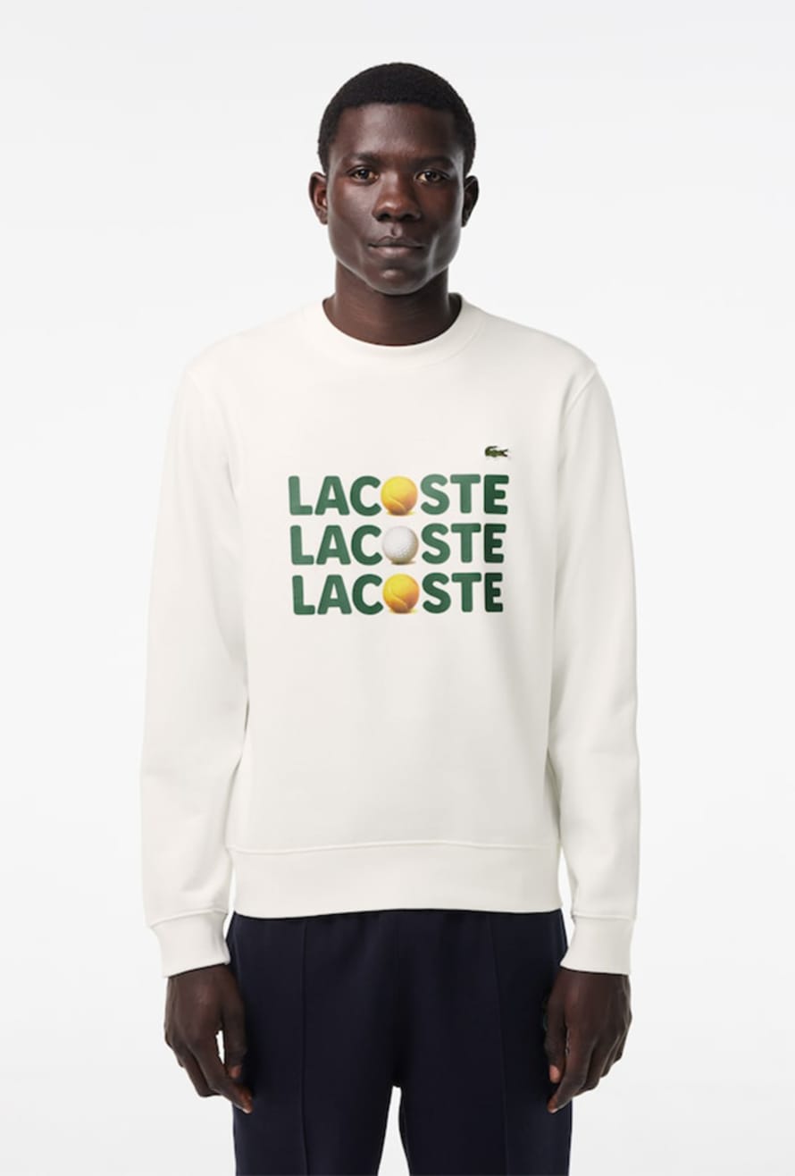 Lacoste Lacoste Men's Ball Print Fleece Sweatshirt