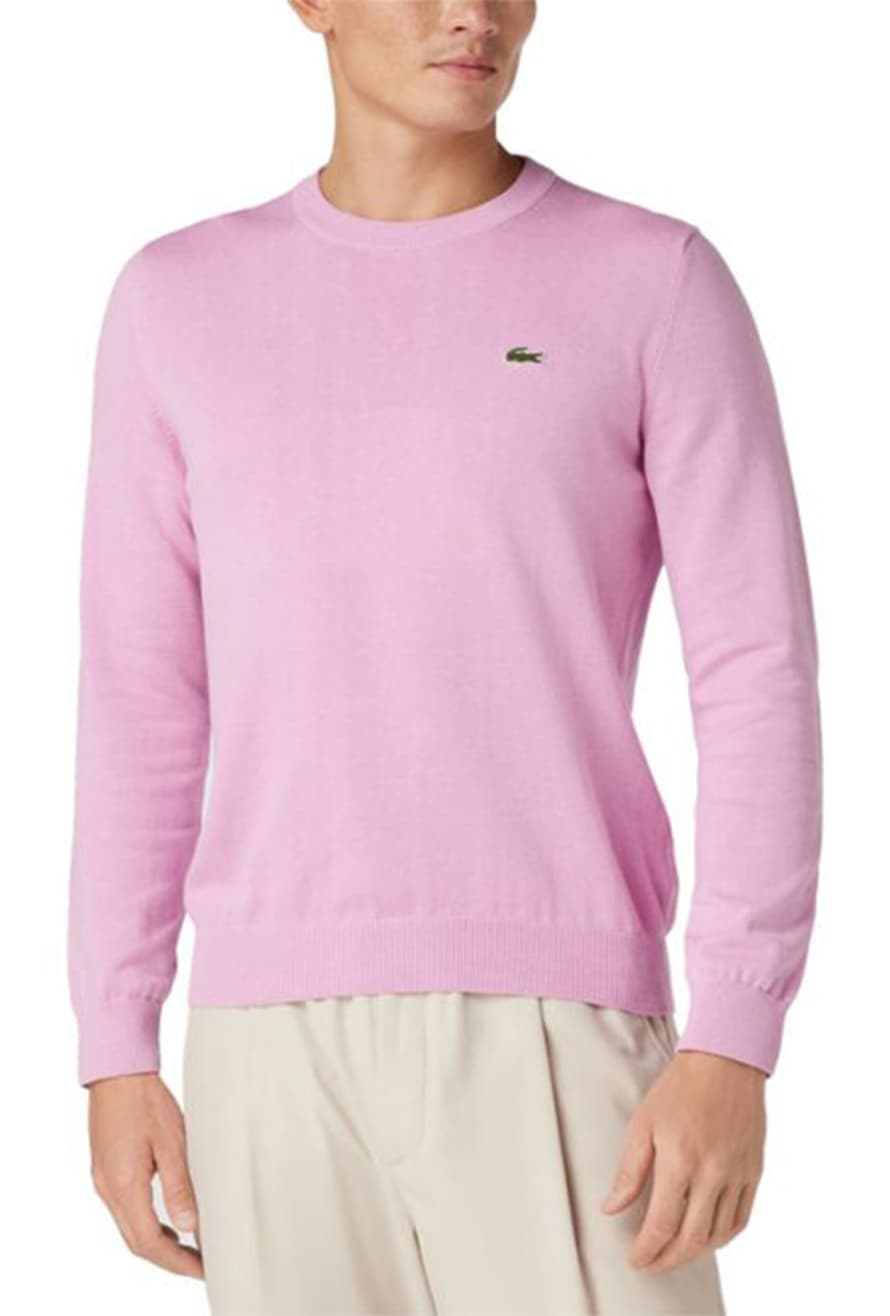 Lacoste Lacoste Men's Regular Fit Cotton Blend Jersey Crew Neck Sweater
