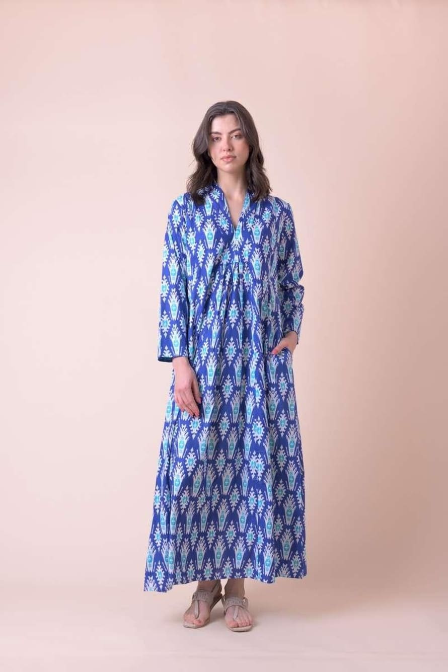 Handprint Dream Apparel Alexa Dress In Persian Blue