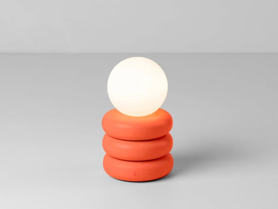 houseof.com Peel Orange Rechargeable Table Lamp
