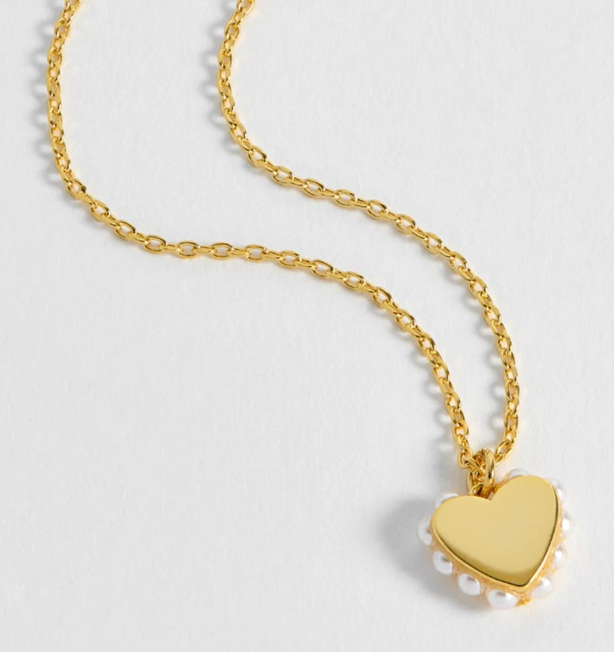 Estella Bartlett  Heart Side Pearl Pendant Necklace