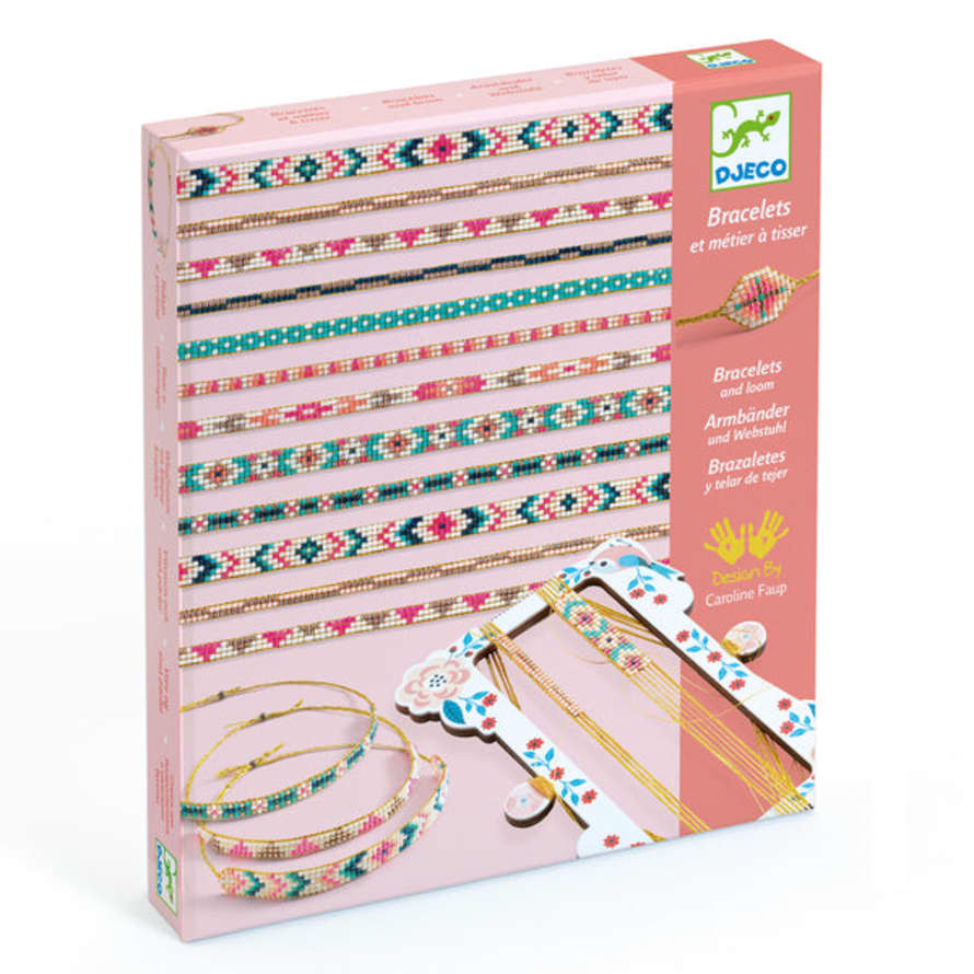 Djeco  Make Your Own Bracelets Creative Kit - Illustrated Loom & Beads