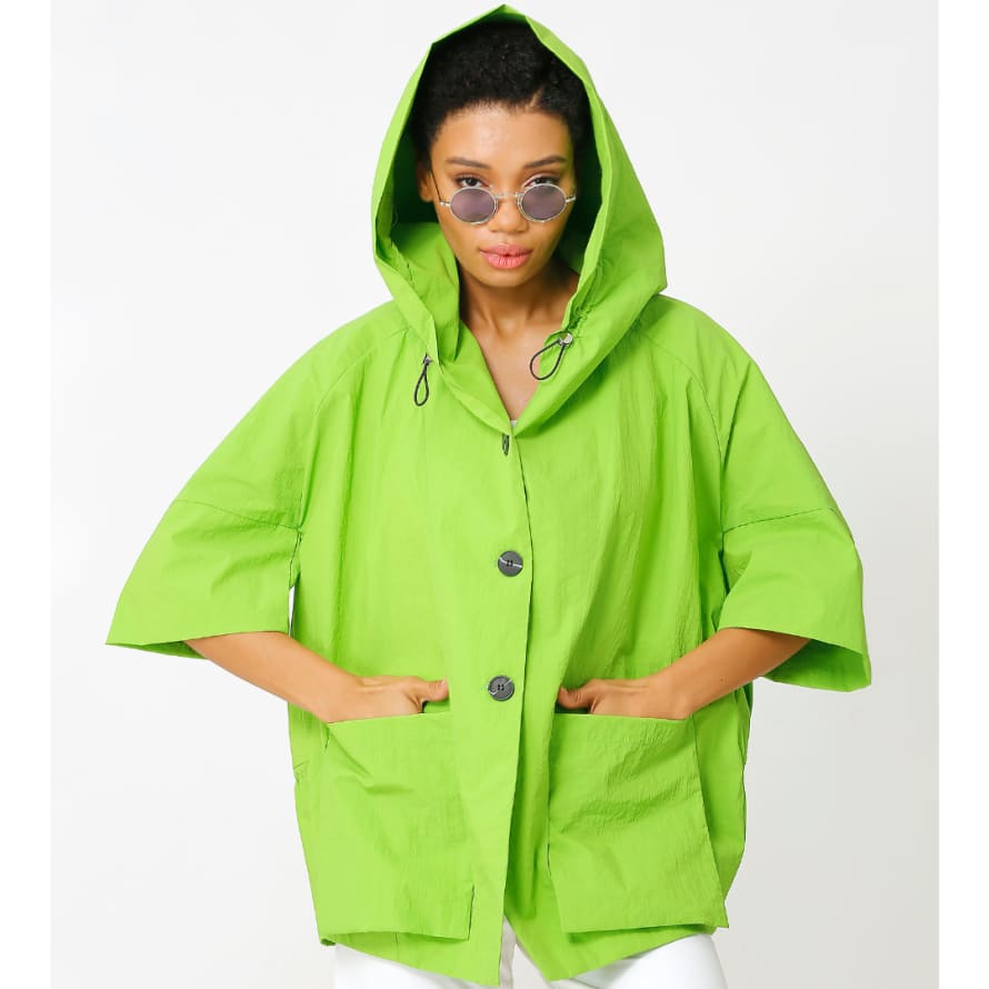 New Arrivals Bize Jacket With Hood In Apple Green