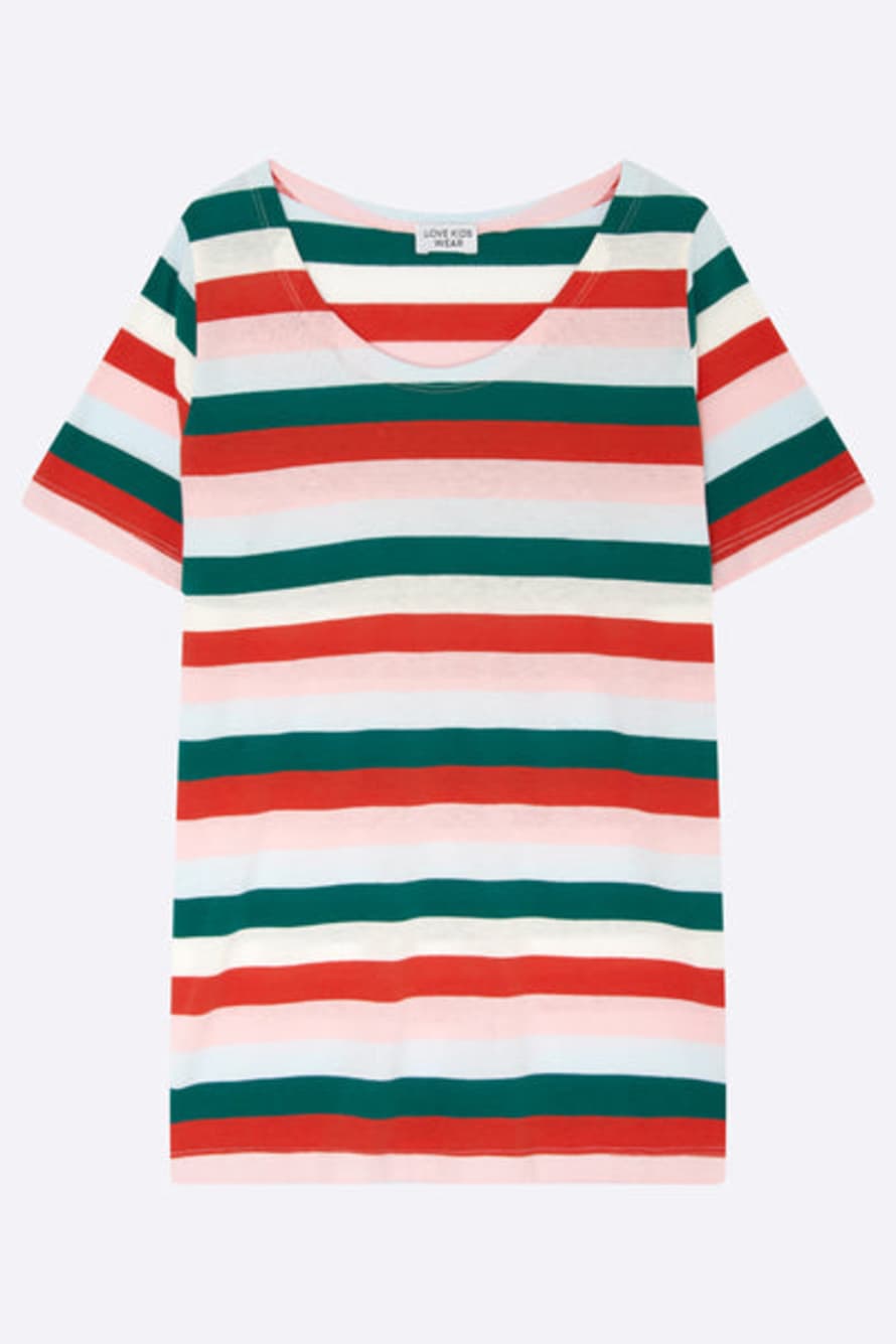 LOVE kidswear Balthasar T-shirt In Multistripe For Kids