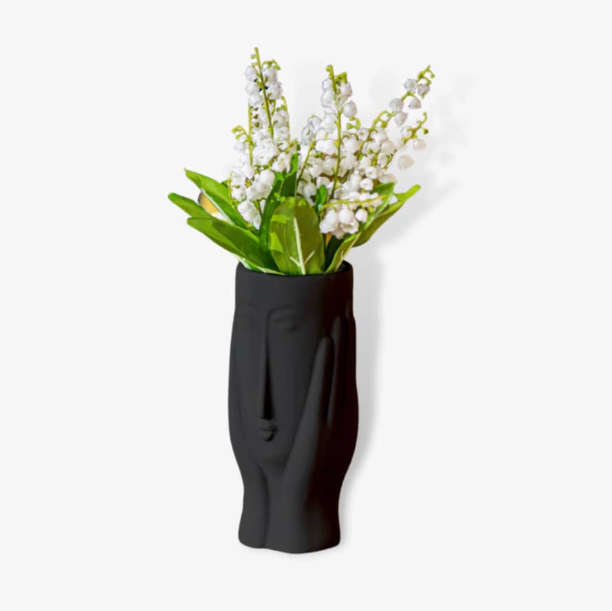 The Letteroom Black Elegant Face and Hands Vase