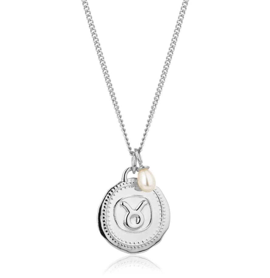 Claudia Bradby Silver Pearl Taurus Zodiac Pearl Necklace