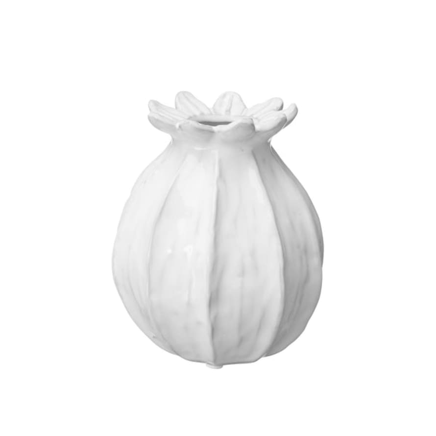 Wikholm Form White Seed Pod Ceramic Vase
