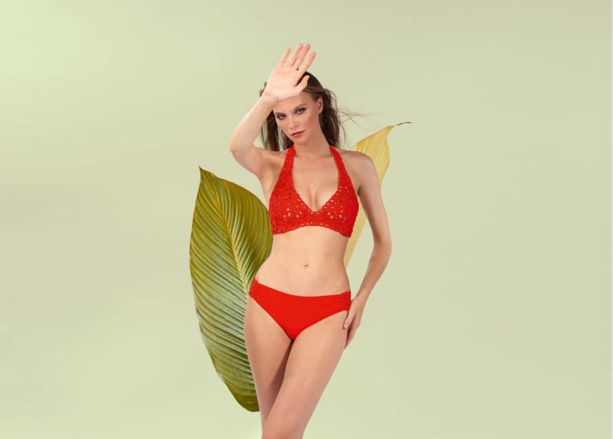 Nicole Olivier Cha Bikini In Coral