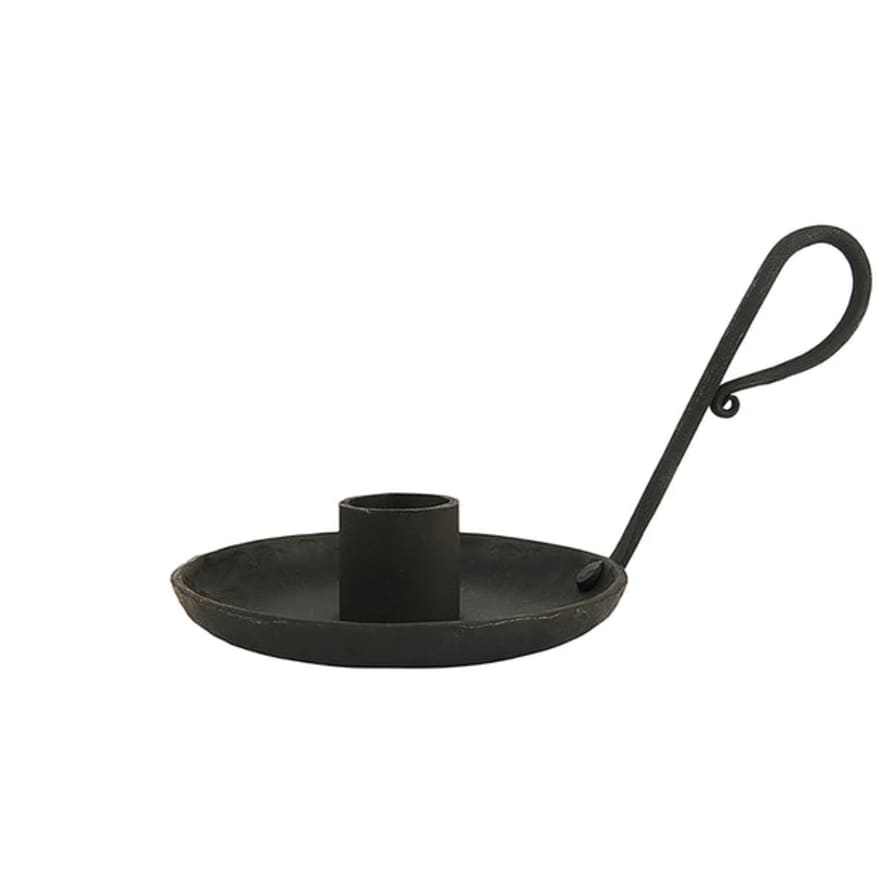 Ib Laursen Black Iron Candle Holder With Long Handle
