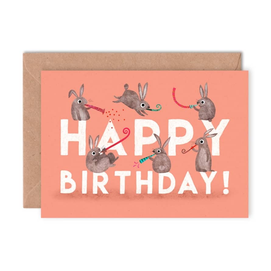 Emily Nash Illustration Happy Birthday Rabbits Card