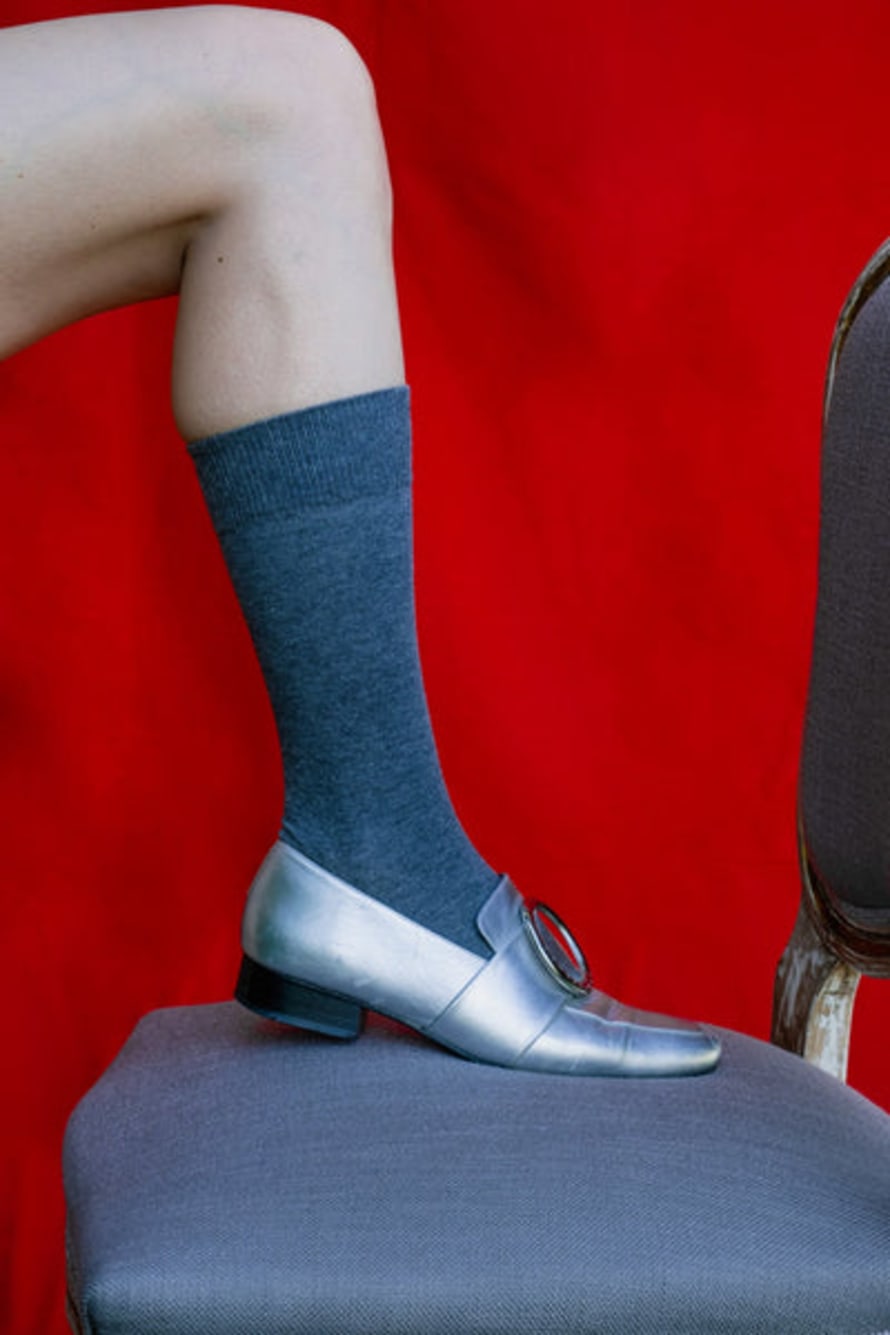 KLUE Grey Air Solid Socks