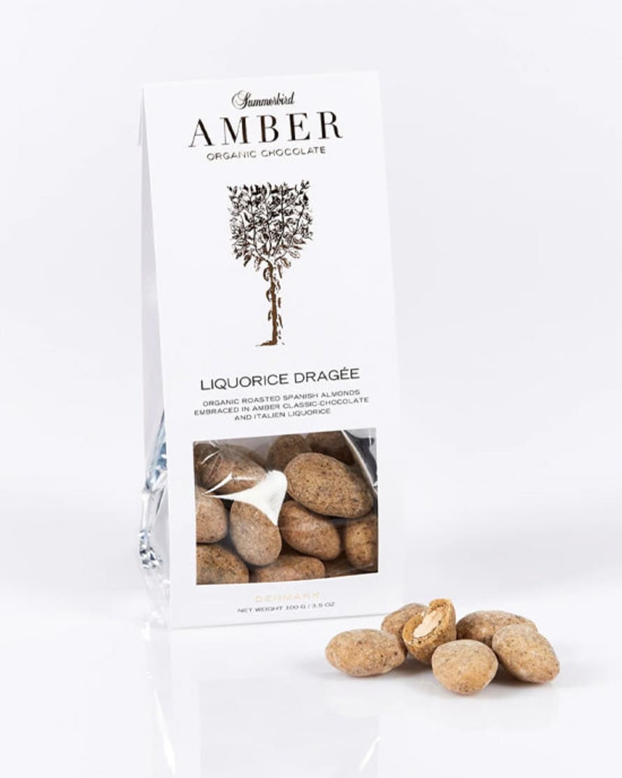 Summerbird Organic Liquorice Dragée Roasted Organic Spanish Almonds 100g