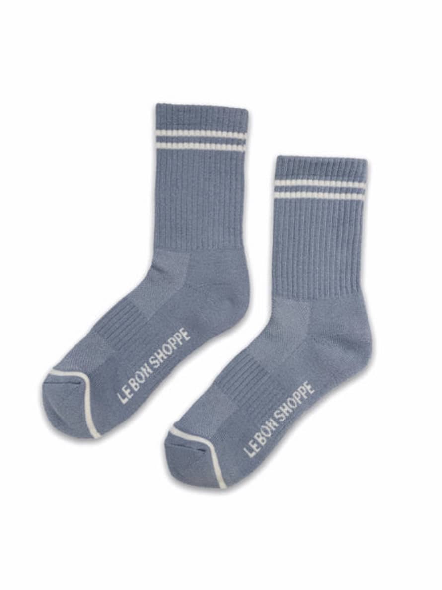 Le Bon Shoppe Boyfriend Socks | Blue Grey