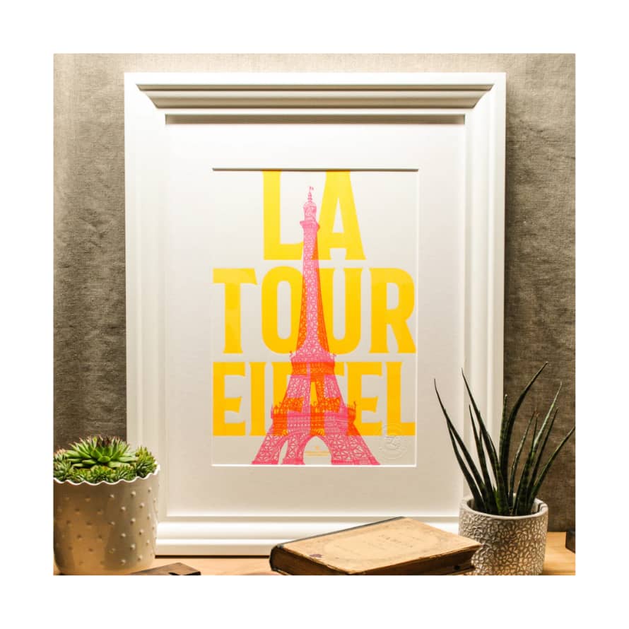 L'Atelier Letterpress Affiche Tour Eiffel