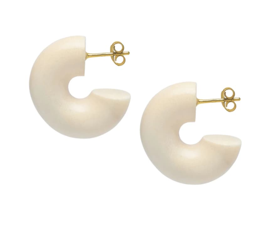 Branch Jewellery Wooden Chunky Hoop Earrings