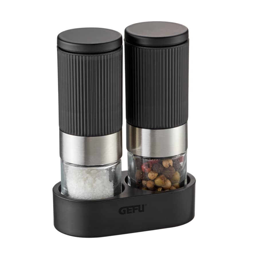 Gefu Germany Salt and Pepper Mill Set Tusome Design In Stainless Steel